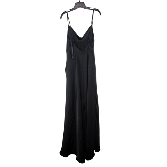 Fame Partners Women's Satin Deep Cowl Neck Evening Maxi Dress - 8 - Picture 6 of 12